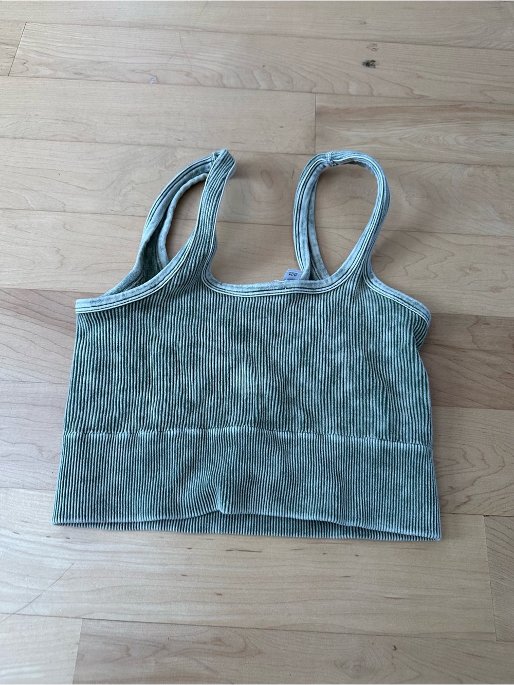 Zenana Outfitters Sage Green Ribbed Crop Tank